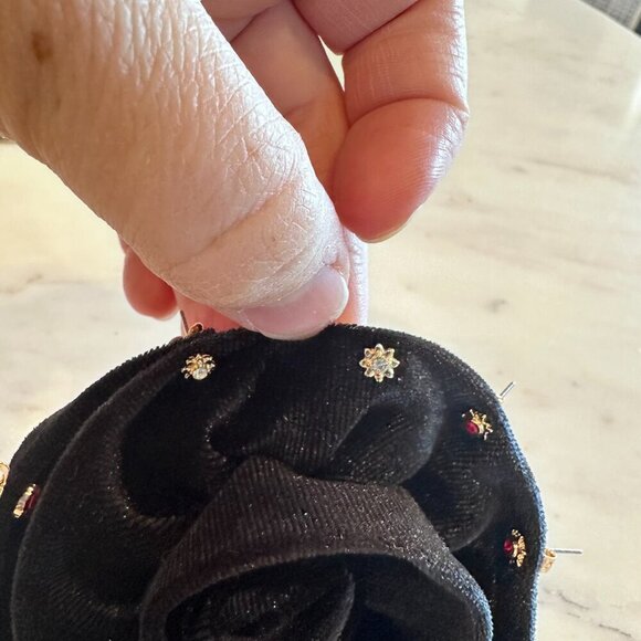 Anthropolgie Tiny Bejeweled Delicate Post Back 5 Pair Earring Set on Black Pin - Picture 7 of 8